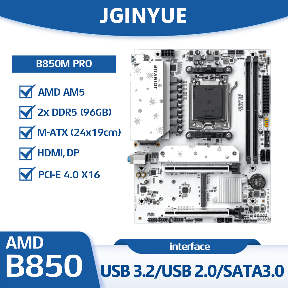 JGINYUE B850M PRO Motherboard  - Am5 Micro Atx Pcie 5.0 Motherboard ulasan dan harga