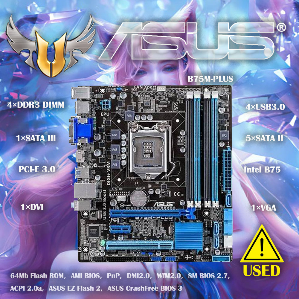 Asus B75M-PLUS Original  Deskt - X870E Atx Motherboard ulasan dan harga