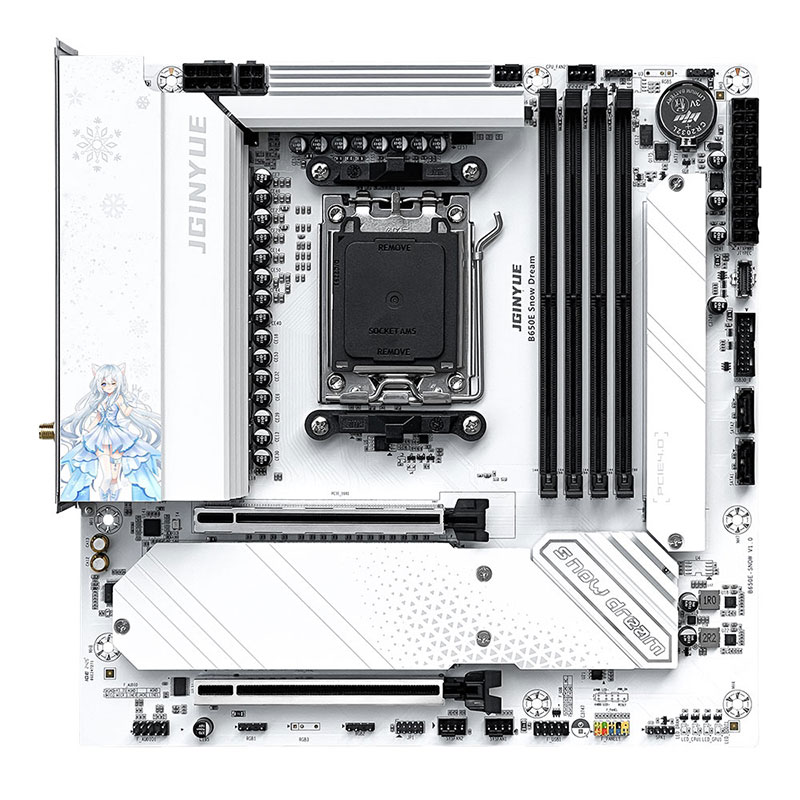 JGINYUE B650E Snow Dream AM5 M - Am5 Micro Atx Pcie 5.0 Motherboard ulasan dan harga